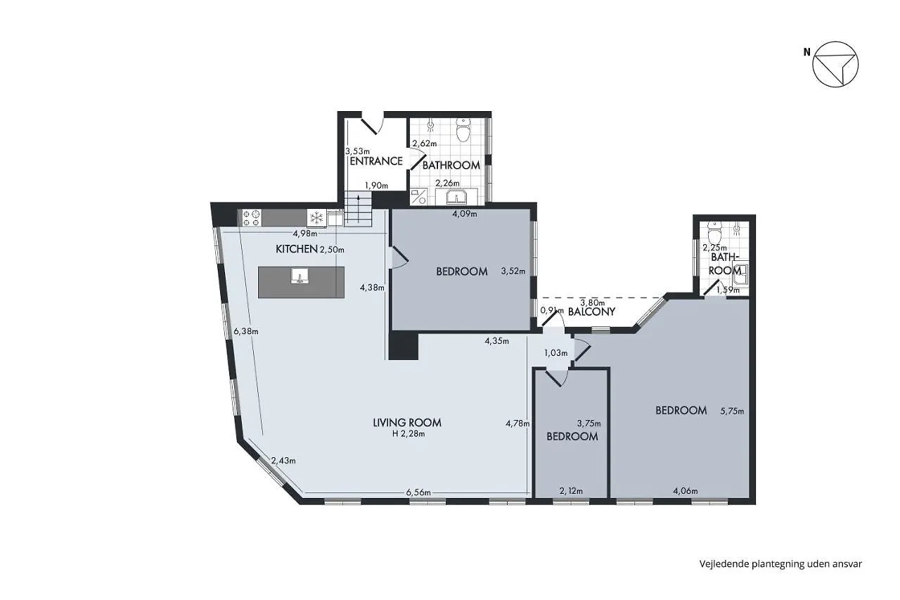 Sanders Regent - Popular Three-Bedroom Apartment Near Central Square Copenhagen 0*,